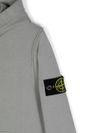 stone island - Felpa in cotone grigio con tasca a marsupio - 2