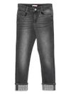 liu jo - Grey stretchy cotton jeans with cuffs