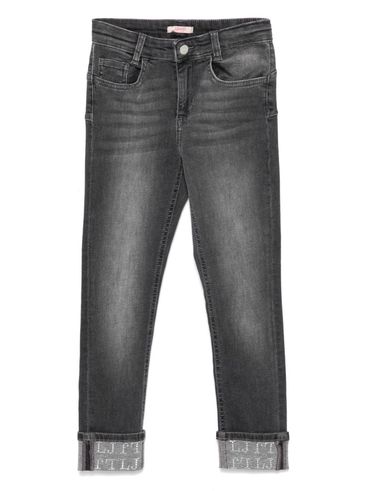 LIU JO - Grey stretchy cotton jeans with cuffs