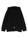 givenchy - Felpa in cotone nero con cappuccio e zip - 1