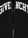 givenchy - Felpa in cotone nero con cappuccio e zip - 2