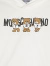 moschino - Felpa in cotone bianco con logo e stampa orsi - 2