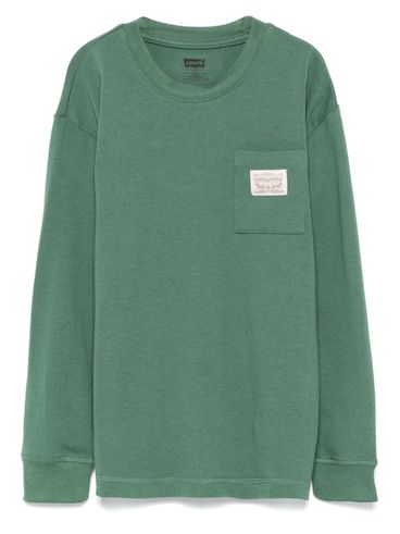 LEVI'S - T-shirt in cotone verde con tasca