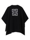 givenchy - Mantella in cotone nero con logo bianco - 2