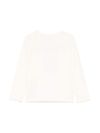 liu jo - T-shirt in cotone bianco con stampa cane e strass - 1