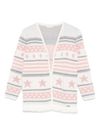 liu jo - Cardigan con motivo bianco rosa e grigio