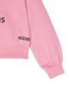 moschino - Felpa in cotone rosa con scritta - 2