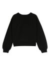 moschino - Felpa in cotone nero con scritta - 2