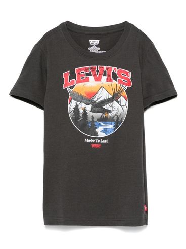 LEVI'S - T-shirt in cotone nero con stampa