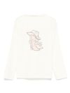 liu jo - T-shirt in cotone bianco con stampa cowboy