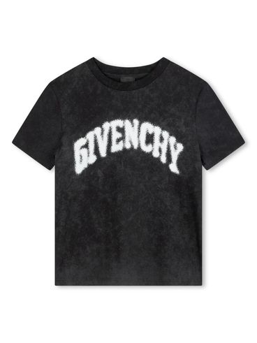 GIVENCHY - T-shirt in cotone nero stampata con logo