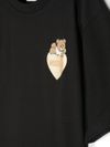 moschino - T-shirt in cotone nero con stampa orso - 2