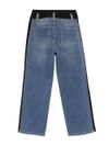 twinset - Jeans lunghi blu denim e nero a palazzo - 2