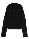 twinset - Maglia nera con borchie argento