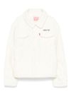 levi's - White fleece jacket with pockets and logo