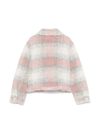 liu jo - White and pink plaid cotton jacket with pockets - 1