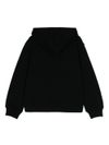 moschino - Felpa in cotone nero con ricamo logo - 2