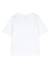 moschino - T-shirt in cotone bianco con logo - 2