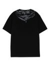 c.p. company - T-shirt in cotone nero con logo frontale - 1