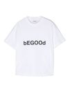 aspesi - T-shirt in cotone bianco con scritta nera