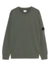 c.p. company - Felpa in cotone verde con logo lente