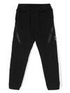 c.p. company - Pantaloni tuta in cotone nero con cerniere