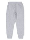 c.p. company - Pantaloni tuta in cotone grigio con tasche e logo lente - 2