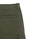 c.p. company - Pantaloni in cotone verde con tasche e logo lente applicato - 2