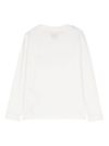 c.p. company - T-shirt in cotone bianco con scritta logo - 1