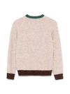 mc2 saint barth - Maglione Douglas in lana beige con leone - 1