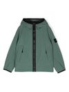 stone island - Giacca corta verde con logo