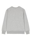 polo ralph lauren - Felpa in cotone grigio con stampa orso - 1