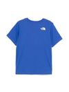 the north face - T-shirt in cotone blu con stampa e logo - 2