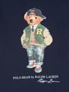 polo ralph lauren - T-shirt in cotone blu con stampa orso - 1