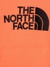 the north face - Felpa in cotone arancione con cappuccio e logo nero - 1