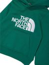 the north face - Felpa in cotone verde con cappuccio e logo bianco - 2