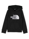 the north face - Black cotton hoodie with white logo