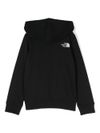 the north face - Black cotton hoodie with white logo - 2