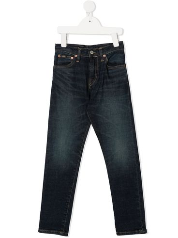 POLO RALPH LAUREN - Jeans scinny in cotone blu denim