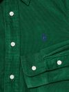 polo ralph lauren - Camicia in cotone verde a coste con bottoni - 2