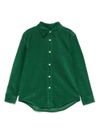 polo ralph lauren - Camicia in cotone verde a coste con bottoni