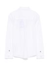 tommy hilfiger - Camicia in cotone bianco con ricamo logo - 2