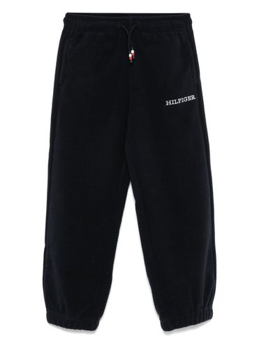 TOMMY HILFIGER - Pantaloni tuta blu con logo bianco