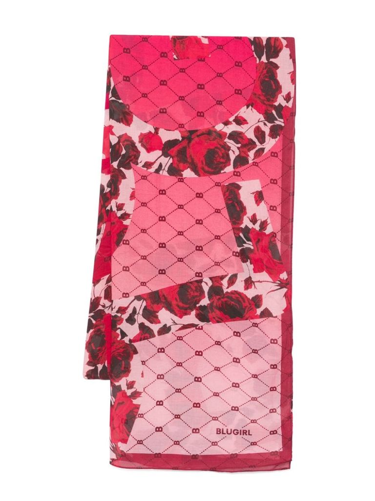 Blugirl Kids' Pink Scarf With Print