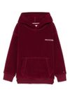 tommy hilfiger - Felpa rossa con tasca a marsupio e cappuccio