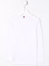 tommy hilfiger - White cotton long-sleeve crewneck t-shirt - 1