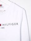 tommy hilfiger - White cotton long-sleeve crewneck t-shirt - 2