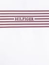 tommy hilfiger - T-shirt in cotone bianco con righe rosse - 2