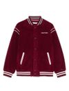 tommy hilfiger - Bomber rosso con rifiniture bianche e logo