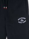 tommy hilfiger - Pantaloni tuta in cotone blu con logo - 1